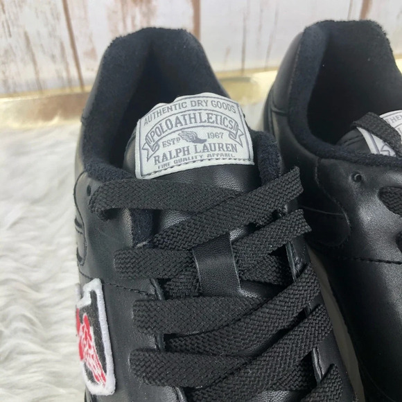 New Polo Ralph Lauren Trackster 100 Leather Sneakers - Picture 8 of 12